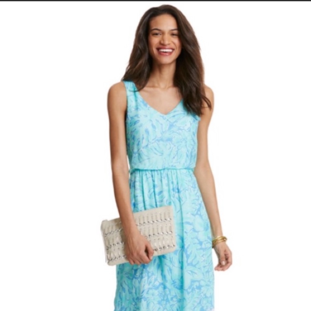 NWT Vineyard Vines Palm Leaf Maxi Dress
